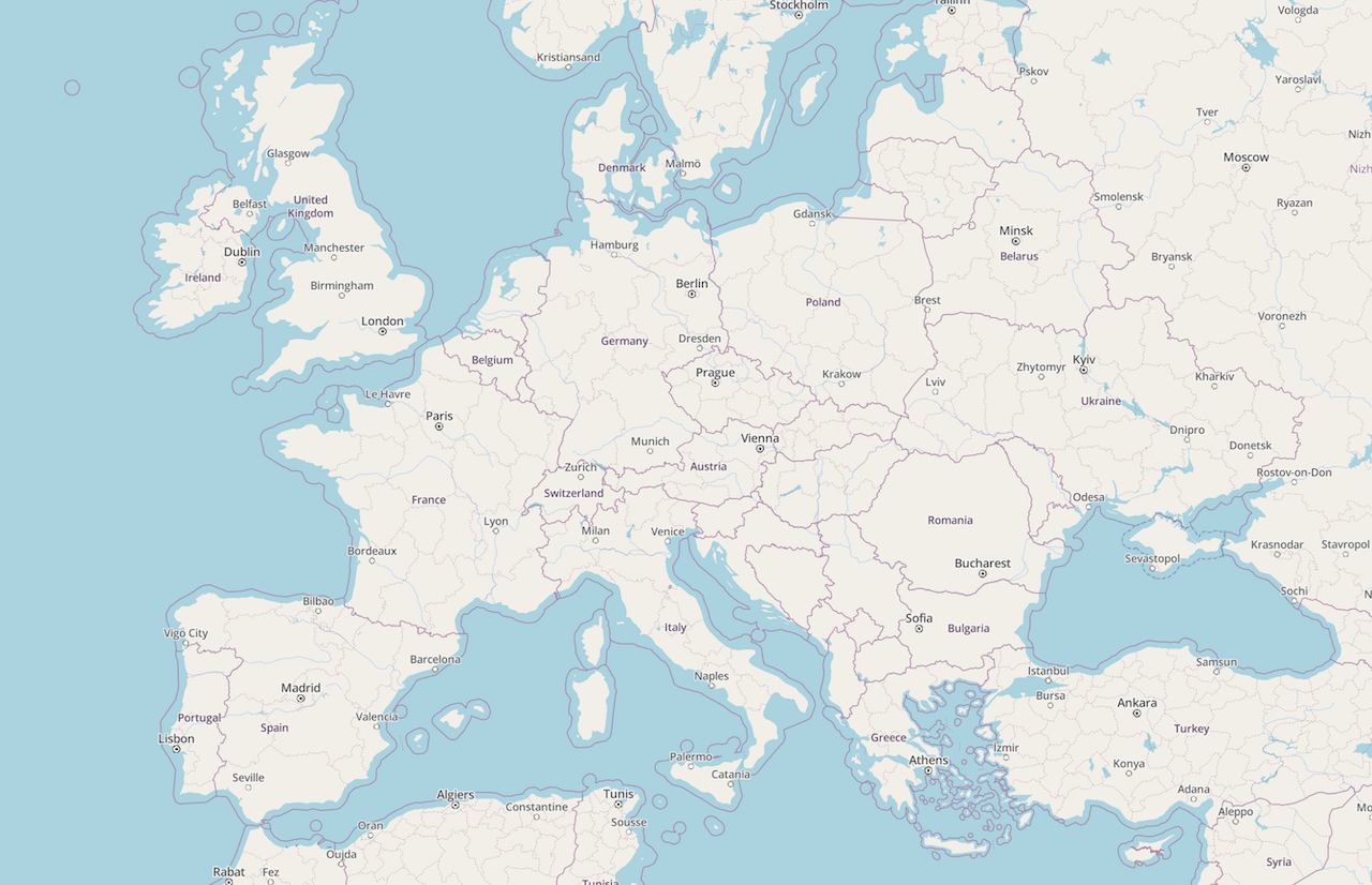CO2 Routes Map